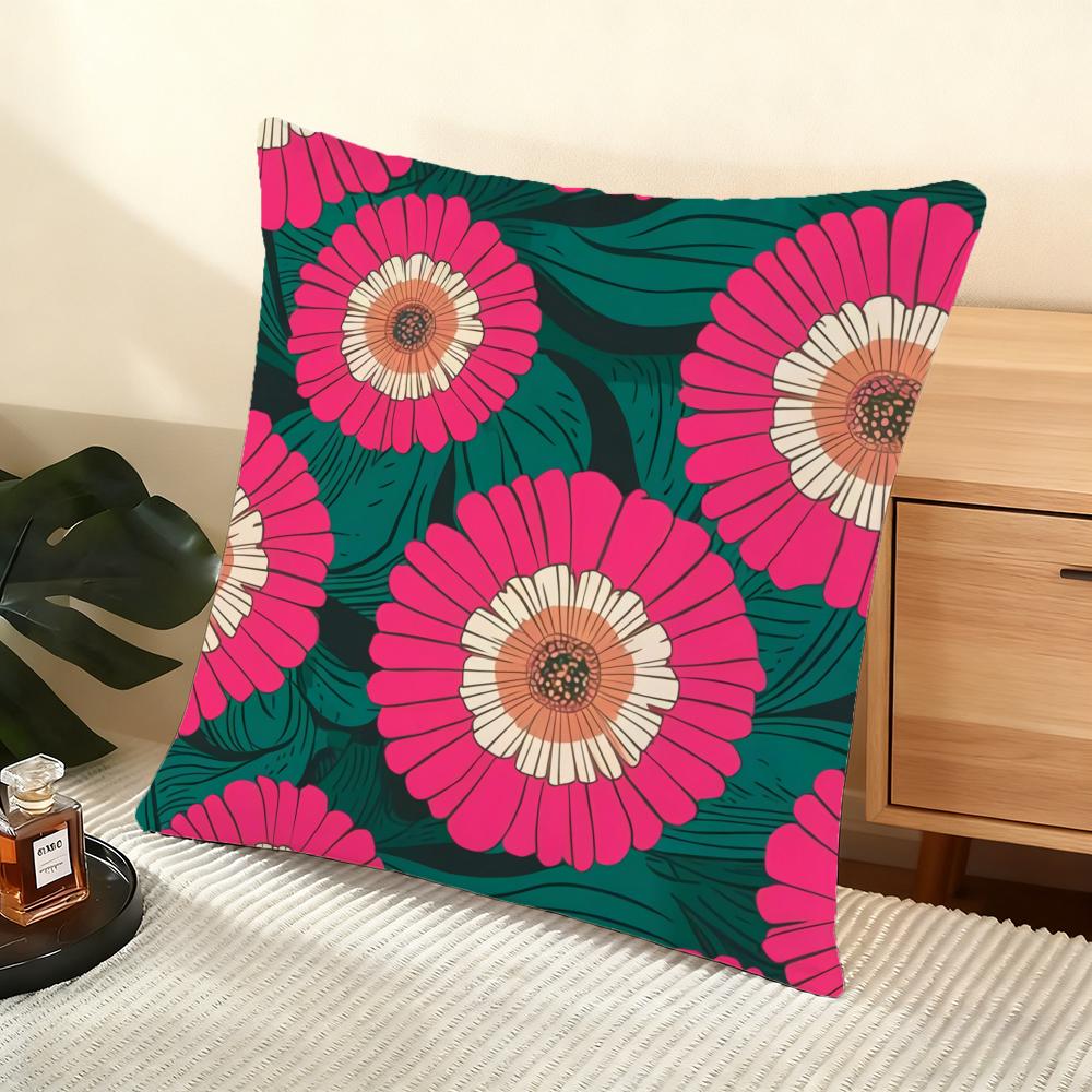 Наволочка Шелковистый Короткий Плюш Домашняя Наволочка для Диванной Подушки - Невидимая Молния Домашний Декор Китайский Стиль Цветок Цветок и Птица 12x12Inch