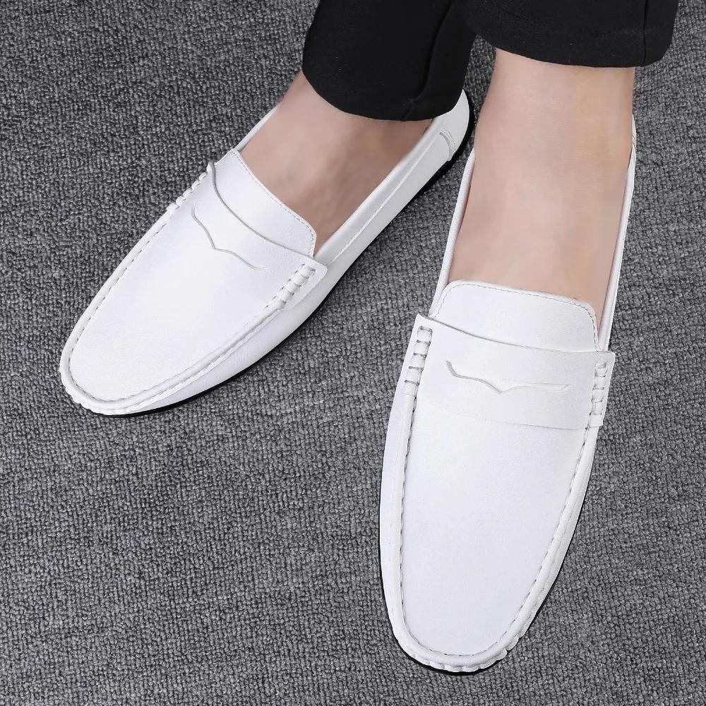 Shoes Men's 2025 Spring/Autumn New Casual Leather Shoes for Driving Flat Bottomed Man Shoes  Designer Loafers Men