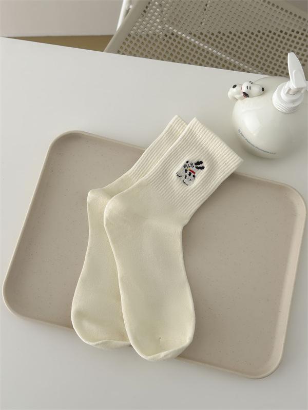 Boneless Simple Puppy Korean Striped Stacking Socks Autumn Casual Socks College Tube Socks Tide Socks One size fits all