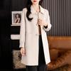 Red Design Double-sided Wool Coat Women's Autumn and Winter New Medium and Long Wool Coat