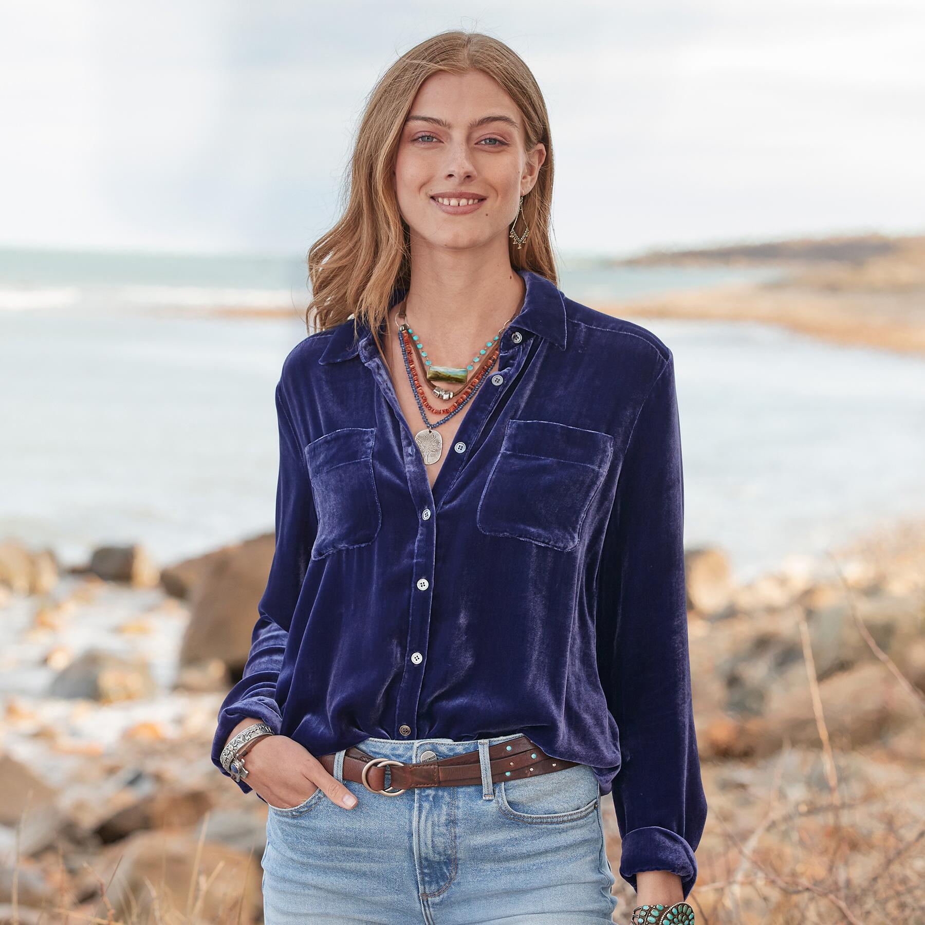 

GMXIA Golden Velvet осень-зима рубашка поло с воротником женская с длинными рукавами бархатный топ со свободной подкладкой XXL фиолетовый