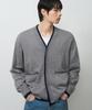 Draw Fit Wool Blend Layered Crop Cardigan [Light Grey]