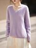 Women's V-neck Hazy Glitter Cashmere Sweater - Soft, Luxurious Knitwear