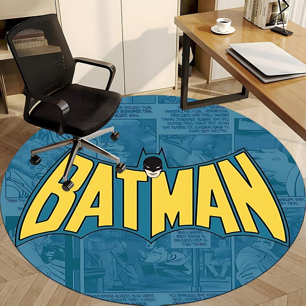 1pc Batman Office Round Area Rug, Under Office Chairs Bedroom Living Room Home Decor, Room Deco, Available in Various Sizes037
