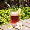 Canudos de vidro com alto teor de borosilicato, ecológicos, reutilizáveis, para smoothies, coquetéis, acessórios para bar, canudos com escovas