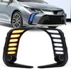 For Toyota Corolla     LED DRL Daytime Running Lights Car Fog Lamps Turn Signal Front Bumper White Yellow Blue