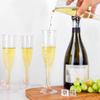 25pcs 5Oz Clear Plastic Champagne Flutes Disposable Sparkling Bar Cups Toasting Wedding Party Wine Cup Crystal Wine Cocktail Cup