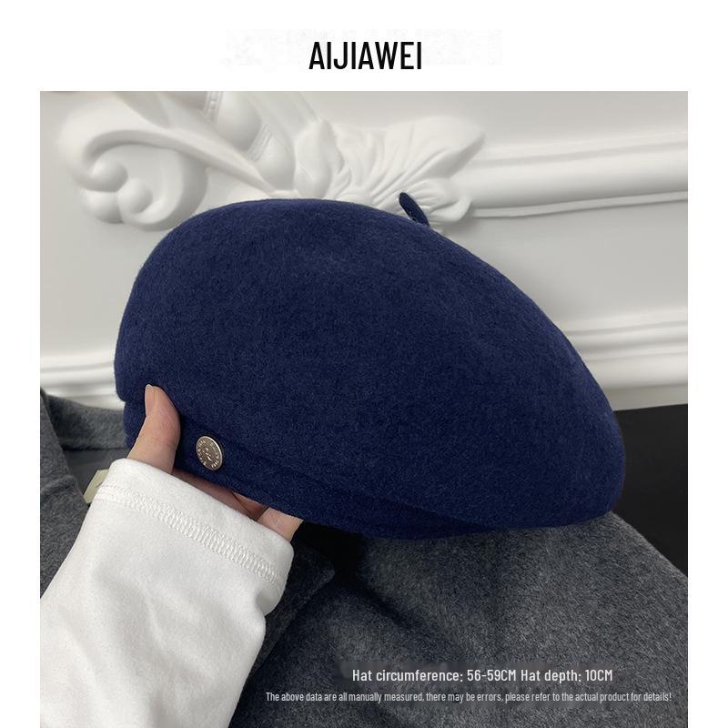 

Женский серый шерстяной берет: Новая модель свободного кроя в корейском стиле для осени/зимы — теплая, стильная и универсальная. One Size