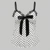 Y2K Summer Note Pattern Printed Trendy Camisole Vest with Bow Decoration