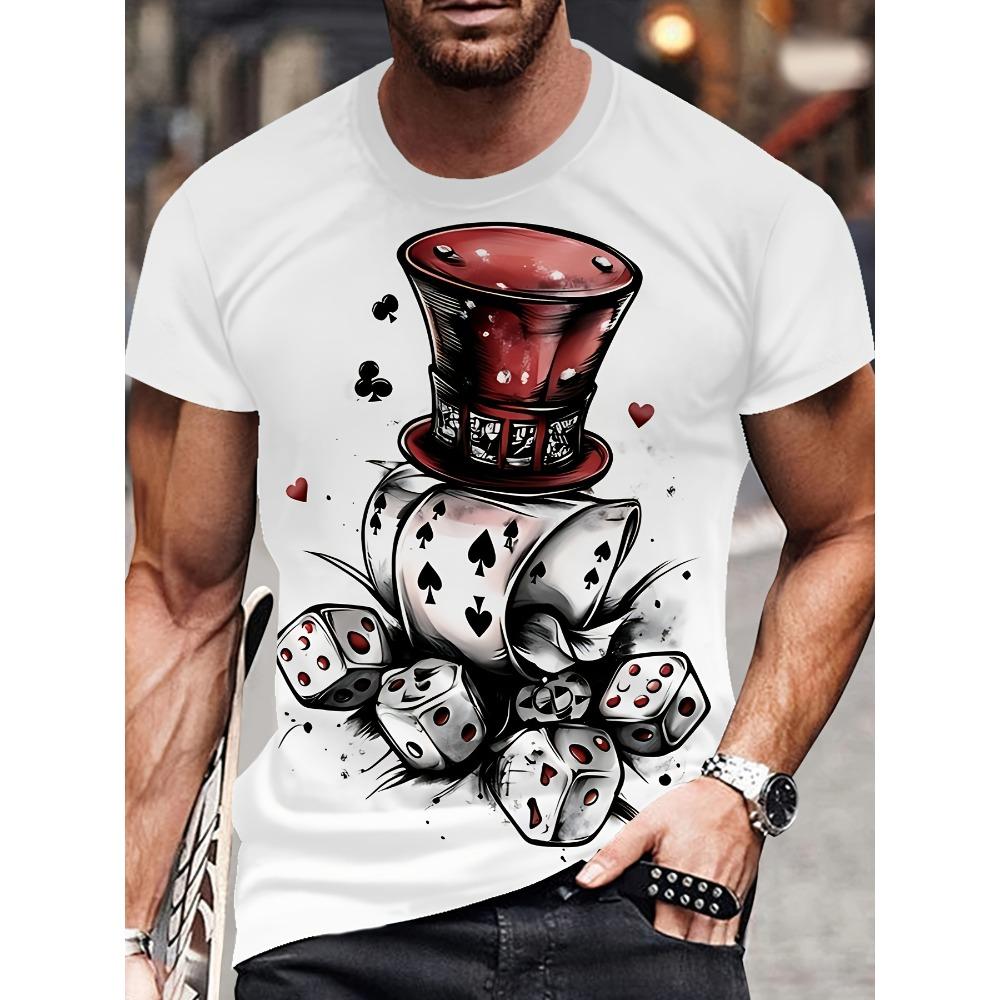 Summer Men s Casual Fashion 3D Printed T-shirt Loose Breathable Plus-size Casual Sports Versatile Crew Neck Short-sleeve T-shirt S