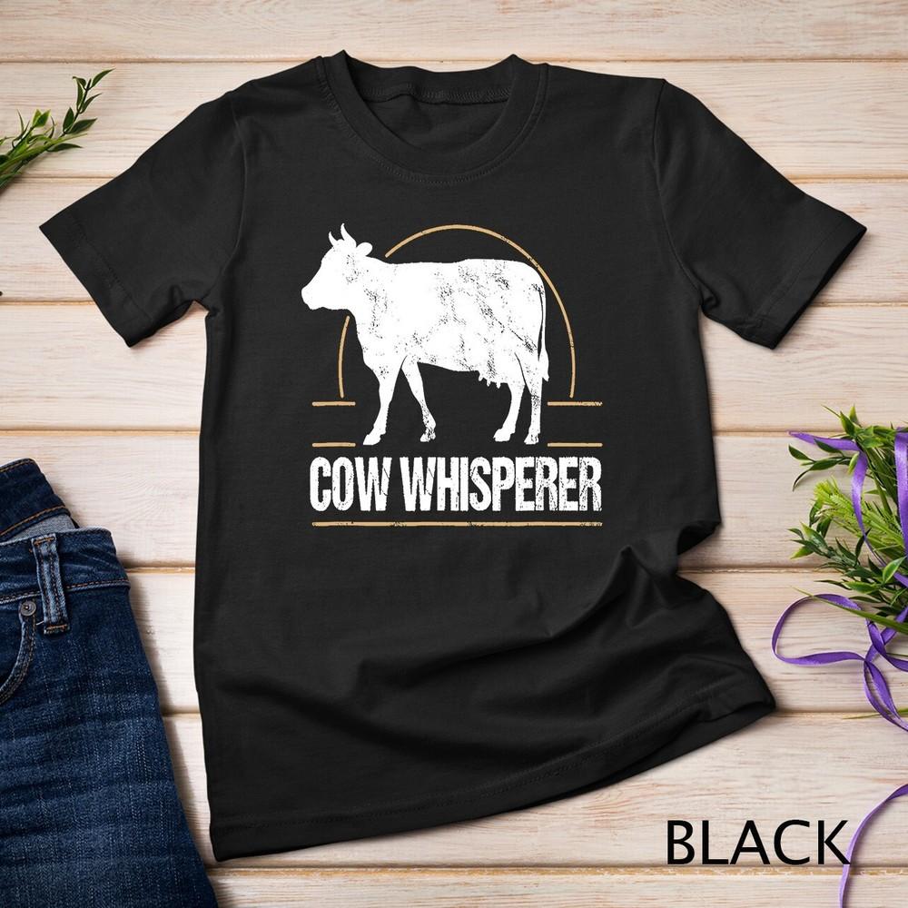 Funny Milk Farming Cow Farmer Cow Whisperer Domestic Animal Unisex T-shirt 3XL