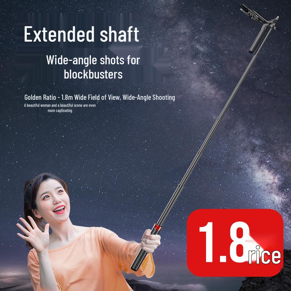 Mini Portable Bluetooth Selfie Stick with Gimbal and Floor Stand for Universal Phone Live Streaming