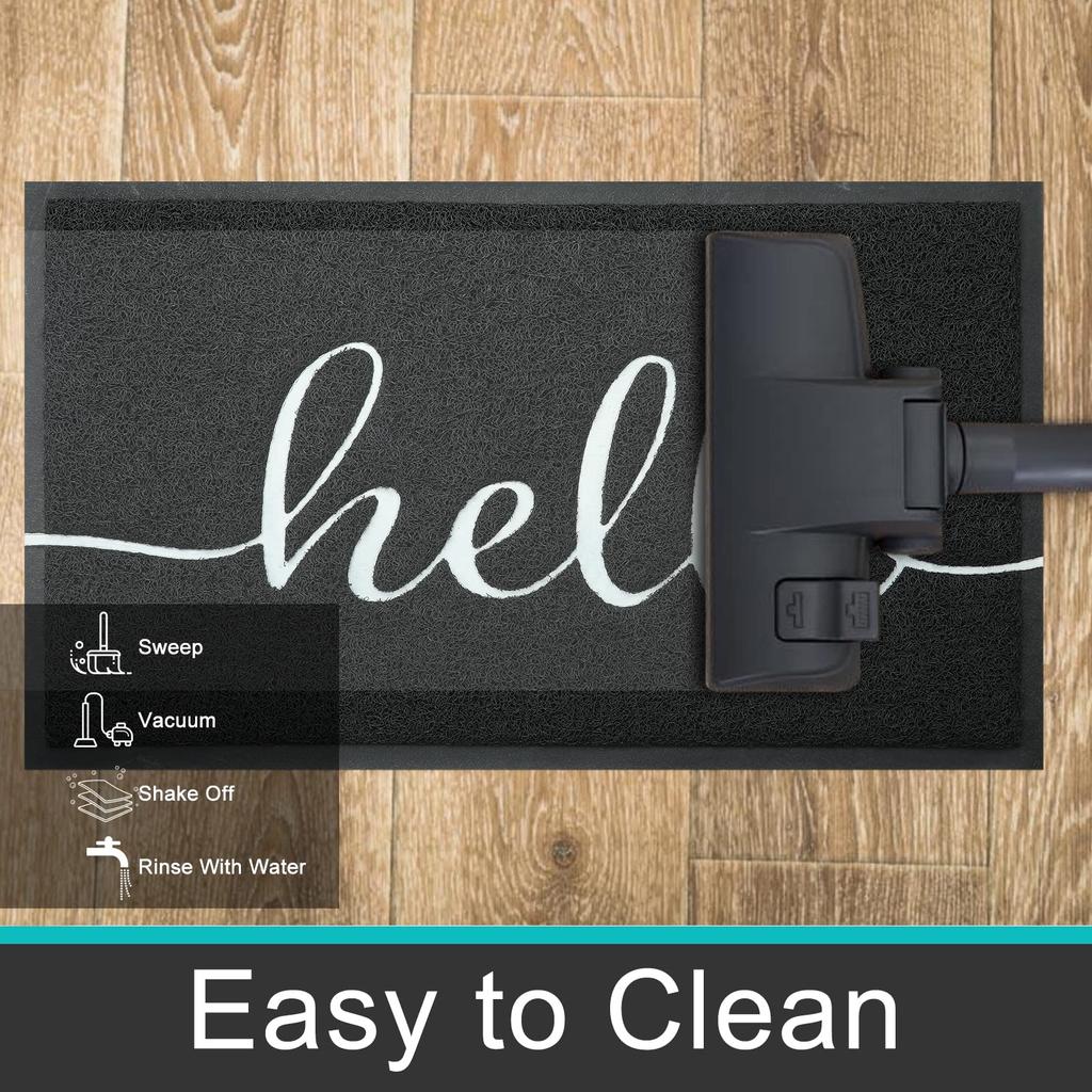Olanly House Welcome Doormat Door Mat Dirt Resistant Entrance Foot Mat Outdoor Soft Kitchen Rug Absorbent Non-Slip Floor Carpet