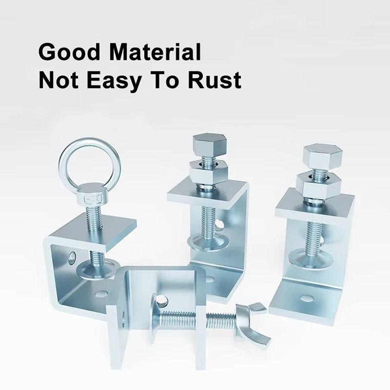 1Pcs Multiple Head Shapes U Clamp Galvanized Carbon Steel Open Height 20-130MM C-Type Clip Thickened Fixed Fixture