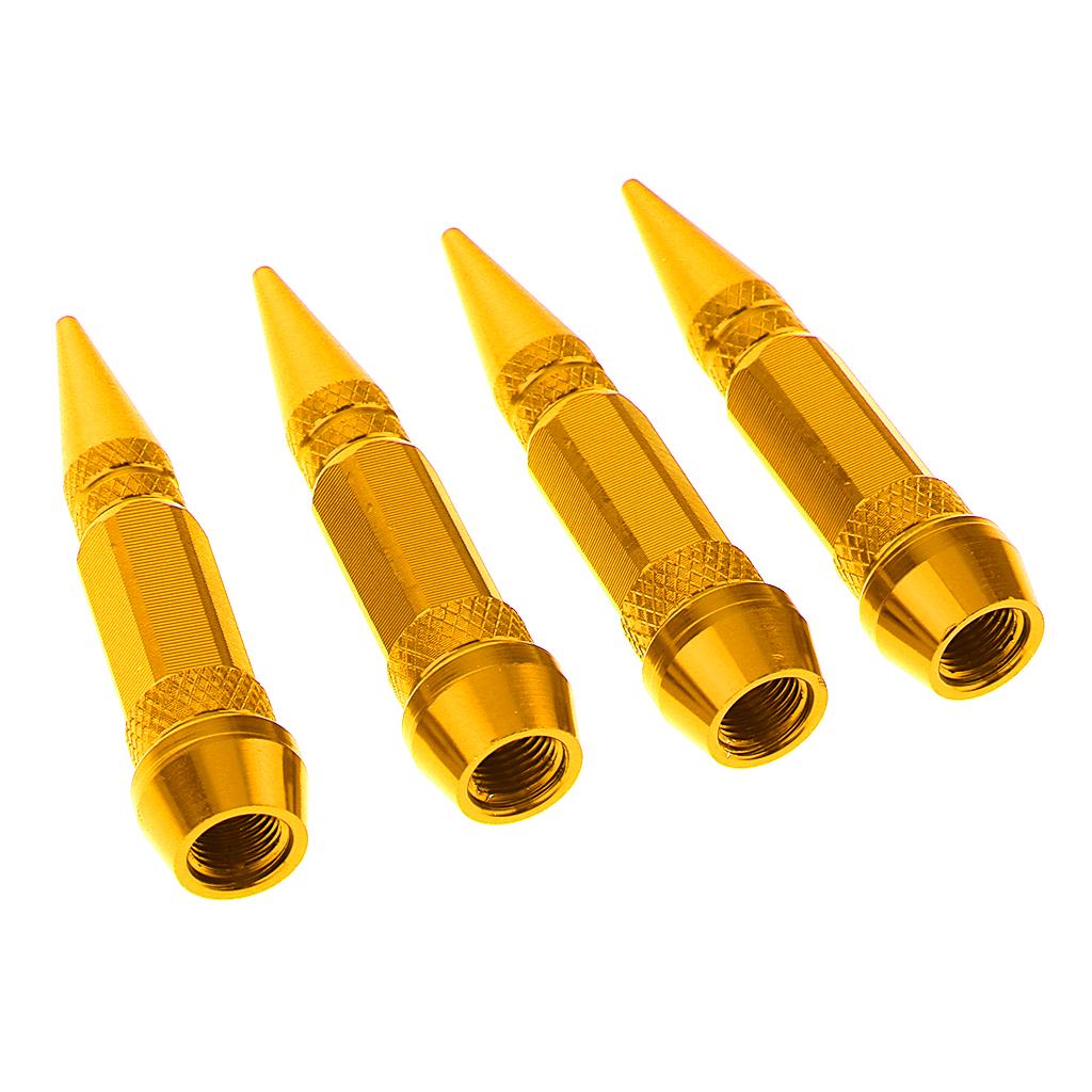 4 Stück Auto Reifenventilkappen Edelstahl Spike Rad Reifenventilschaftabdeckung Auto Luftkappen Abdeckungen für Fahrzeug Auto LKW