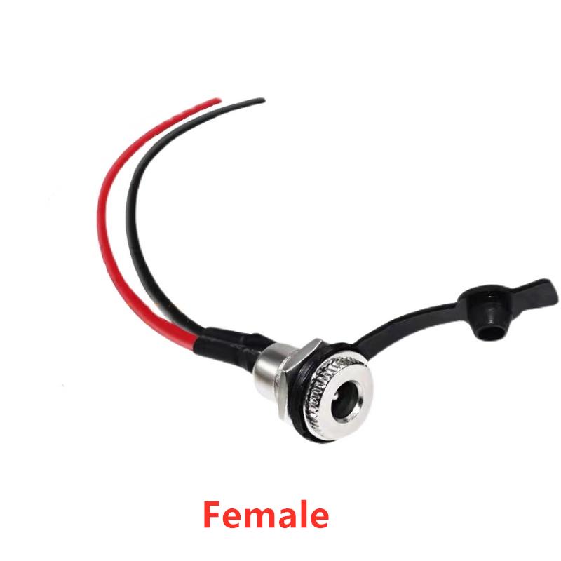5PCS DC099 Wired 10cm 15cm 20cm DC Power Female 5.5 * 2.1 5.5*2.5mm DC Socket High Current All Metal Male Female