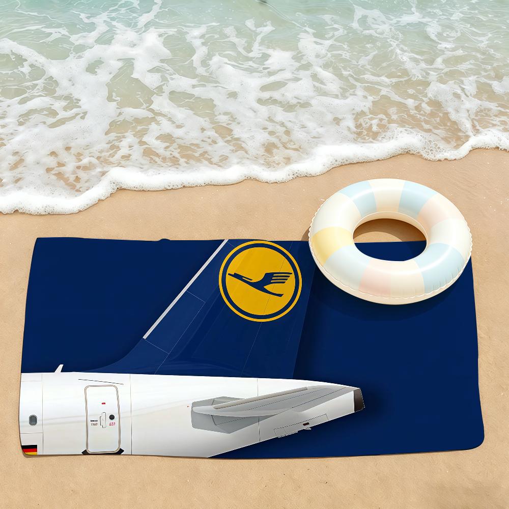Fashion print L-Lufthansa Towel Drying Bath Towel Applicable To Light Swimming Camping Yoga Beach Out