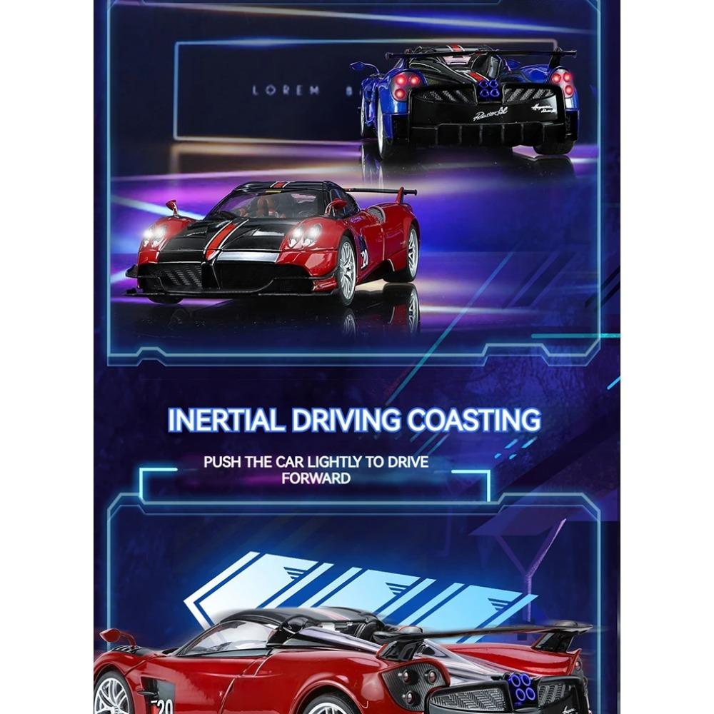 1/18 Pagani Huayra BC Blu Francia/Candy Blue with Carbon Accents 1/18 Model Car By Autoart