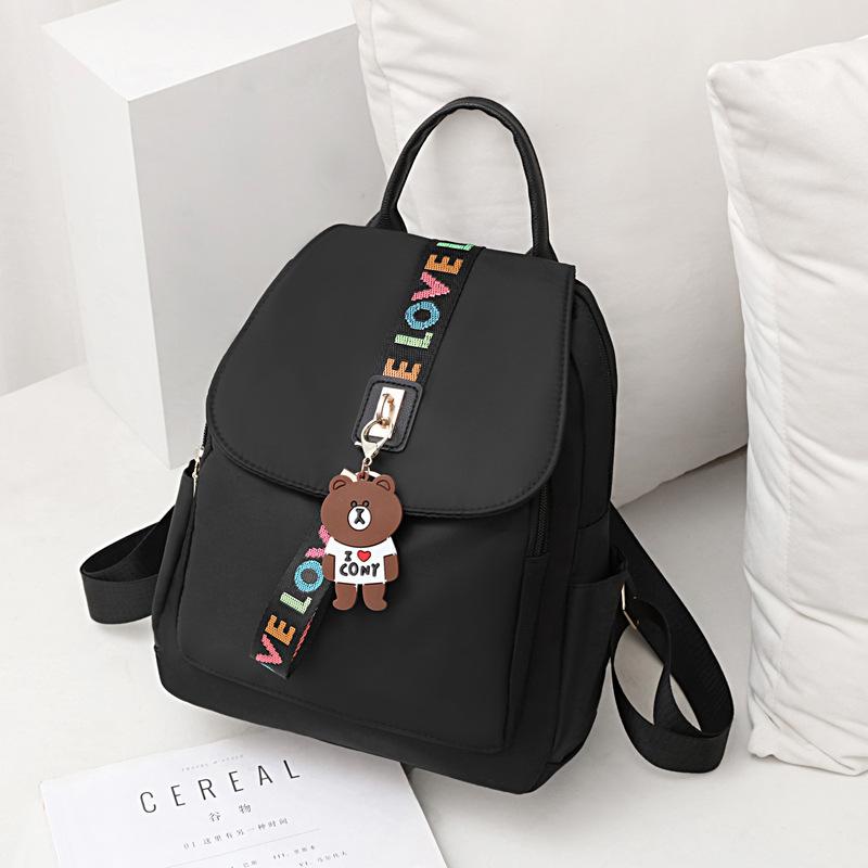 

Daifa 2024 модный дорожный школьный рюкзак женский новый корейская версия из ткани Оксфорд противоугонный маленький рюкзак женский чёрный