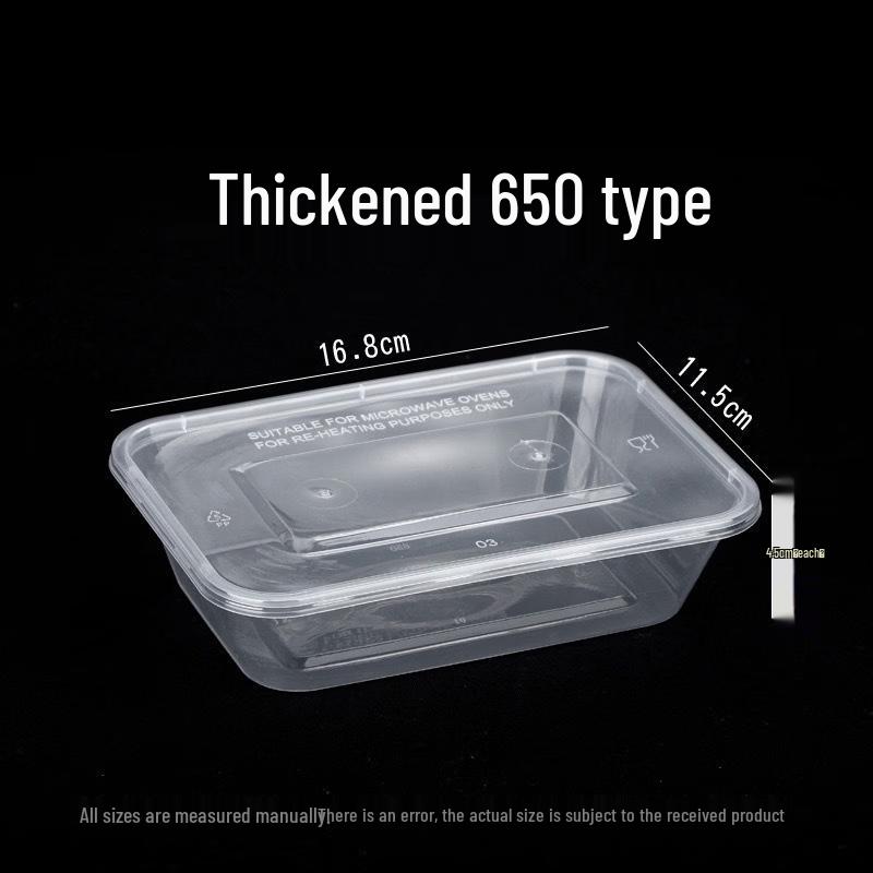 Disposable Transparent Rectangular Lunch Box