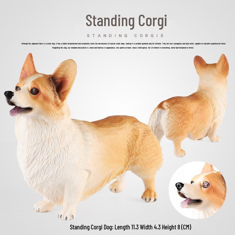 Corgi Dog Model Toy - Creative Solid Pet Ornament