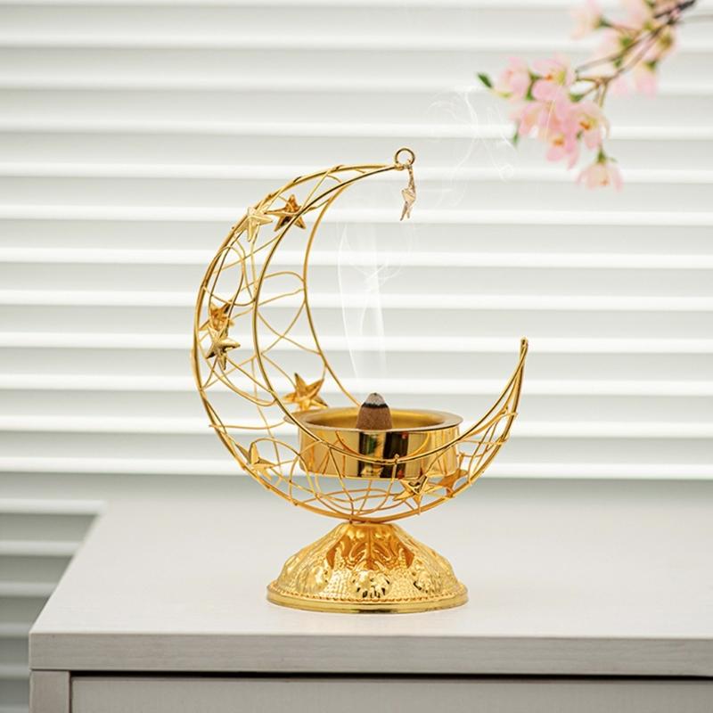 Metal Censer Craft Delicate Five Pointed Star High Footed Censer for Home Office