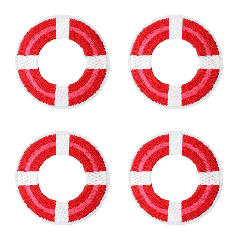 10pcs Luxury Cruise Ship Embroidery Patch Sea Trip Blue Whale Iron On Patches For Clothes Jackets Backpack Sew Stickers Badge 