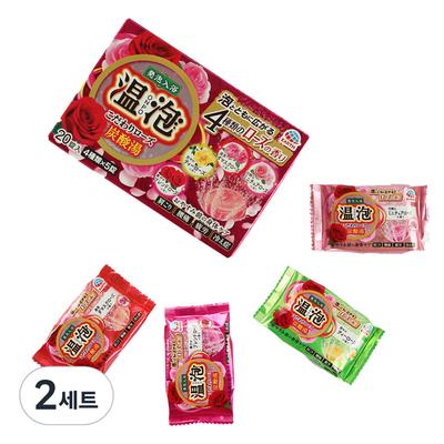 Bath Roman On4 Kohlensäurehaltiges Badesalz Rose 4 Sorten x 5 Stk. Set, 900g, 2 Sets