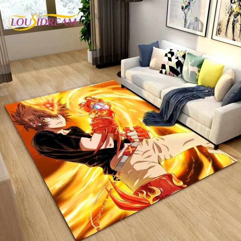 Teachers Hitman Reborn Anime Area Rug Large,Carpet Rug for Living Room Bedroom Sofa Doormat Decoration,kids Non-slip Floor Mat