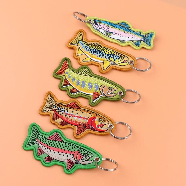 Portachiavi Pesce in Stoffa Creativo Decorazione Animale Portachiavi a Tema Ciondolo per Borsa Ottima Aggiunta di Fascino alle Chiavi o alle Borse