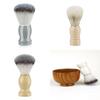 Mens Shaving Brush With Wooden Handle For Beard Grooming And Facial Cleansing