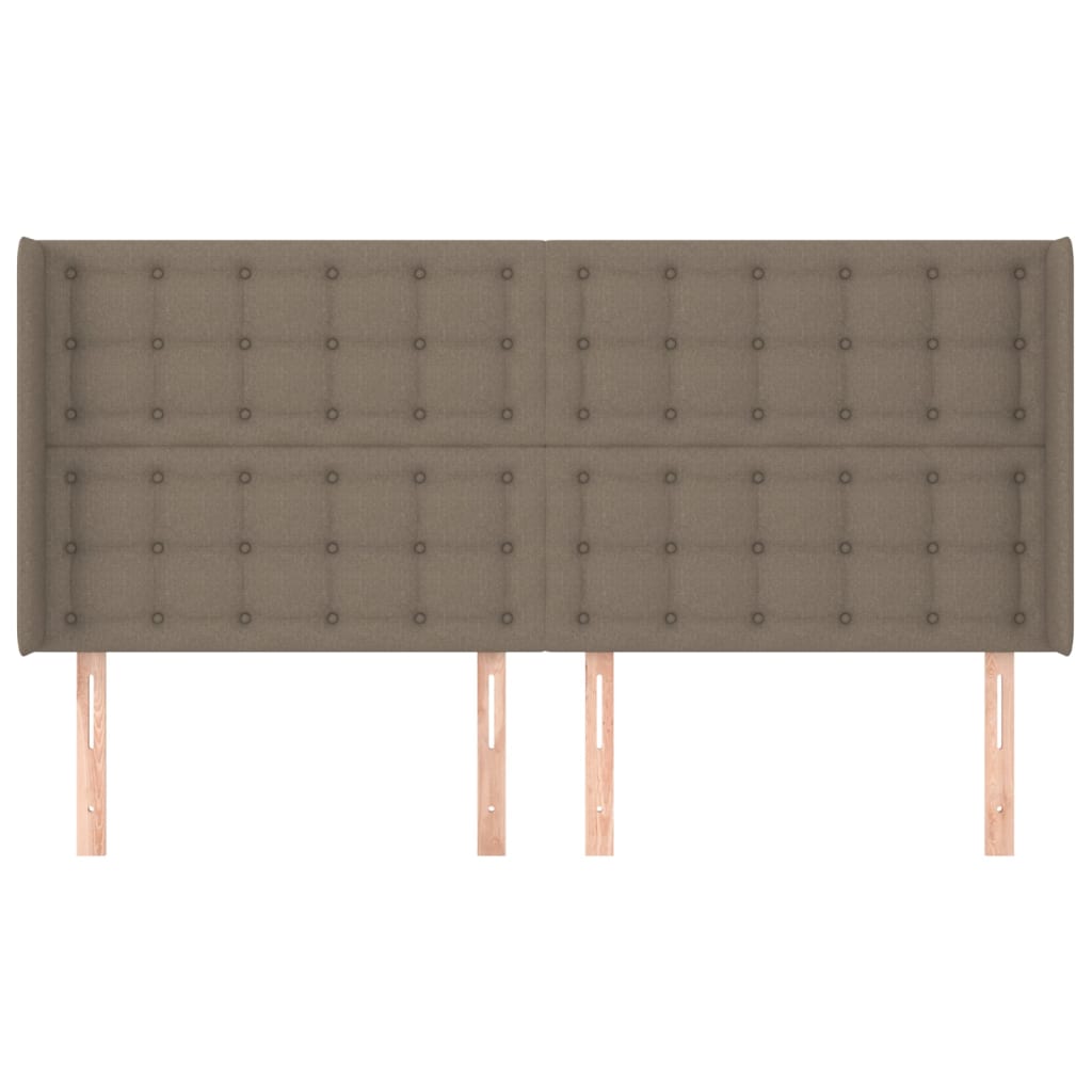 Vidaxl Wingback Headboard, Taupe, 203X16X118/128 Cm, Fabric