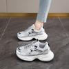 High-end Silver Dad Shoes Women's Summer Mesh Breathable Thick-soled Feet Small Size Casual Shoes Ruth Same Style