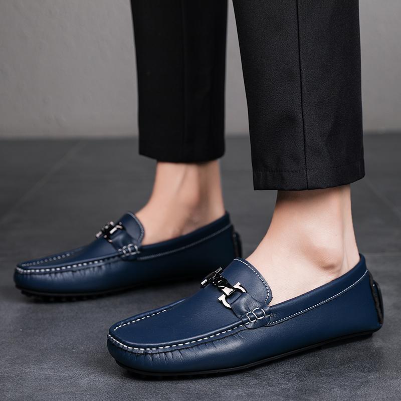 Fashion New Premium Business Shoes Men's Walking Shoes Leather Brand Loafers Slip on High Quality Wedding Flats Soft Sole Dress Shoes