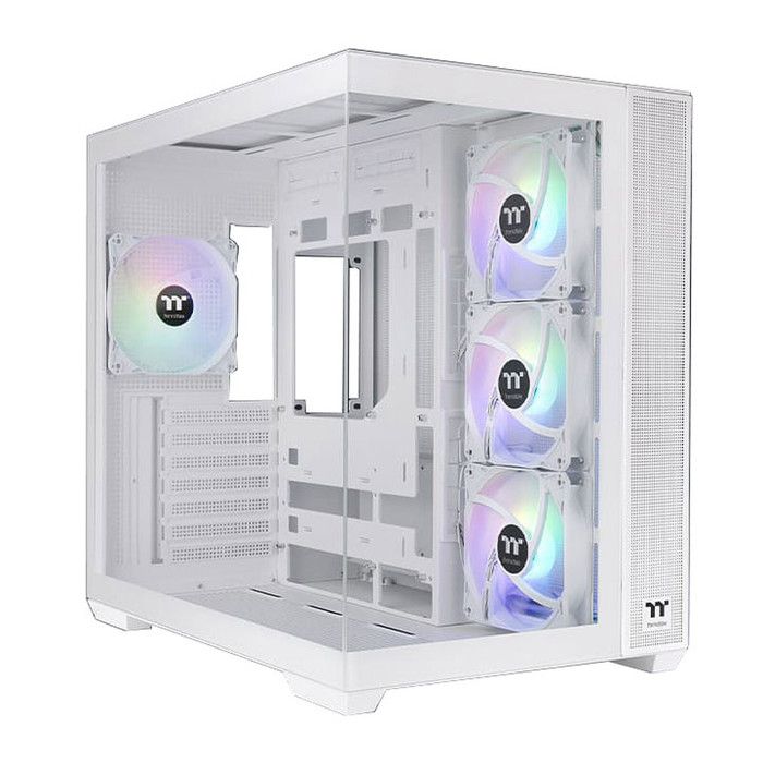 Boîtier PC - THERMALTAKE - View 380 XL - ATX Midi Tower - Blanc - Vetro Temperé - ARGB