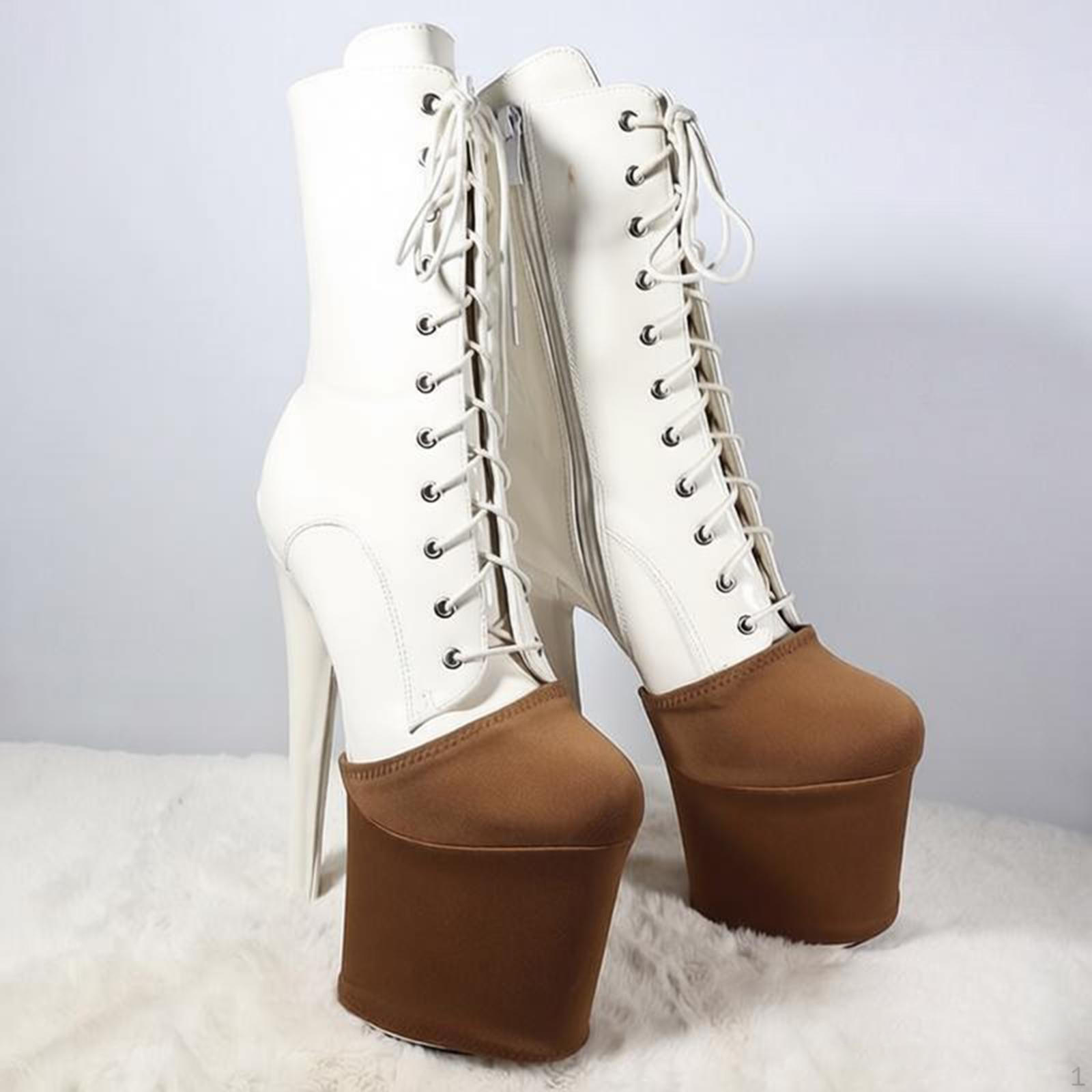 

2 Pieces Pole Dance Shoe Protectors Covers Stylish Anti Slip for 20cm Heels Easy Installation XXL