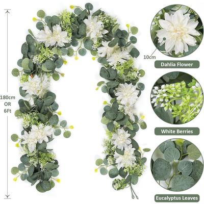 Planta de Simulación Vid de Eucalipto Boda Decoración del Hogar Hojas de Eucalipto Flores Falsas Vid Plantas Verdes de Simulación