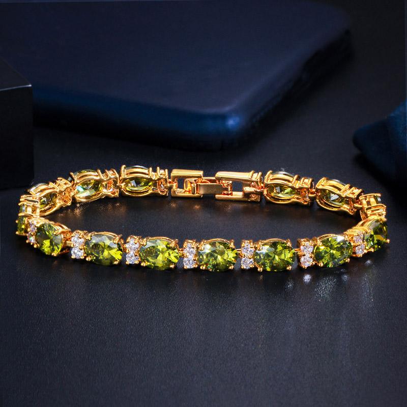WWJ Luxury Wedding Jewelry Cubic Zirconia Tennis Bracelets Bangle