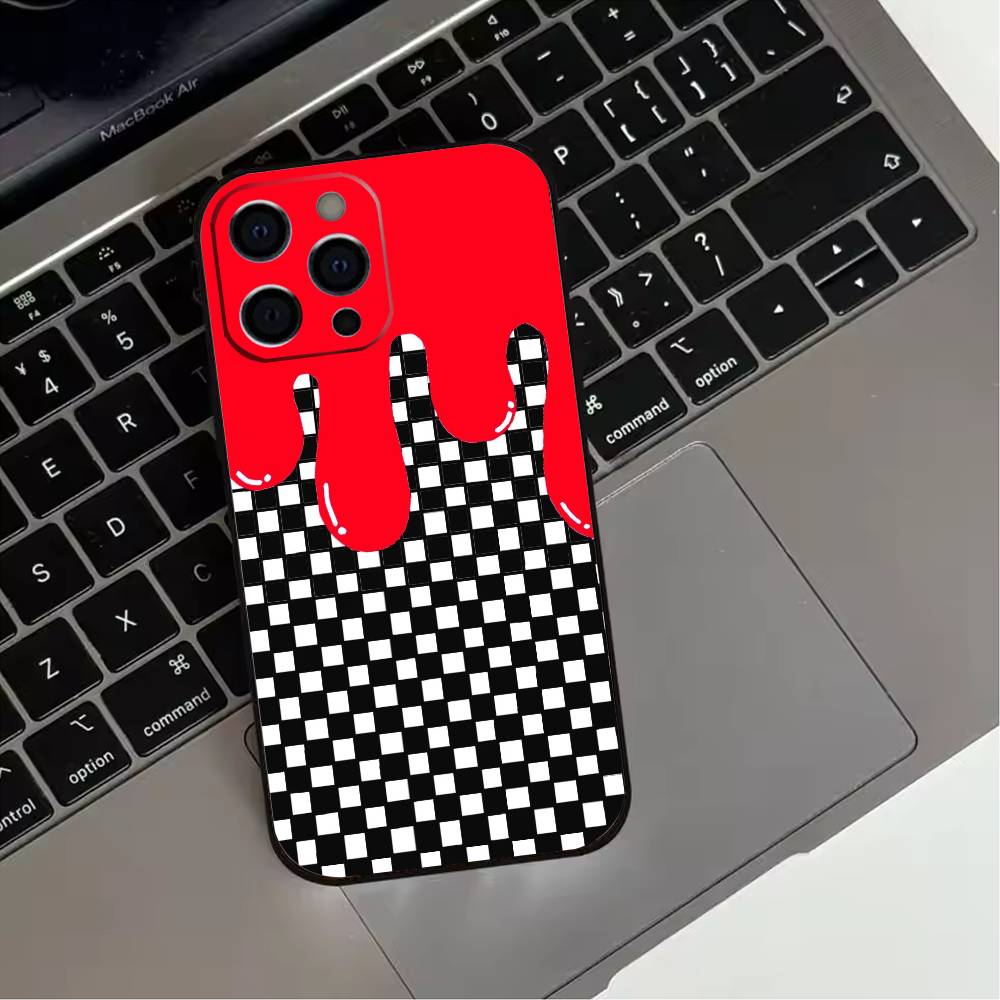 checkerboard chess board Phone Case For iPhone 17,16,15,14,13,12,11 Plus,Pro Max,XS,Soft Silicone Black Cover iPhone12PROMAX
