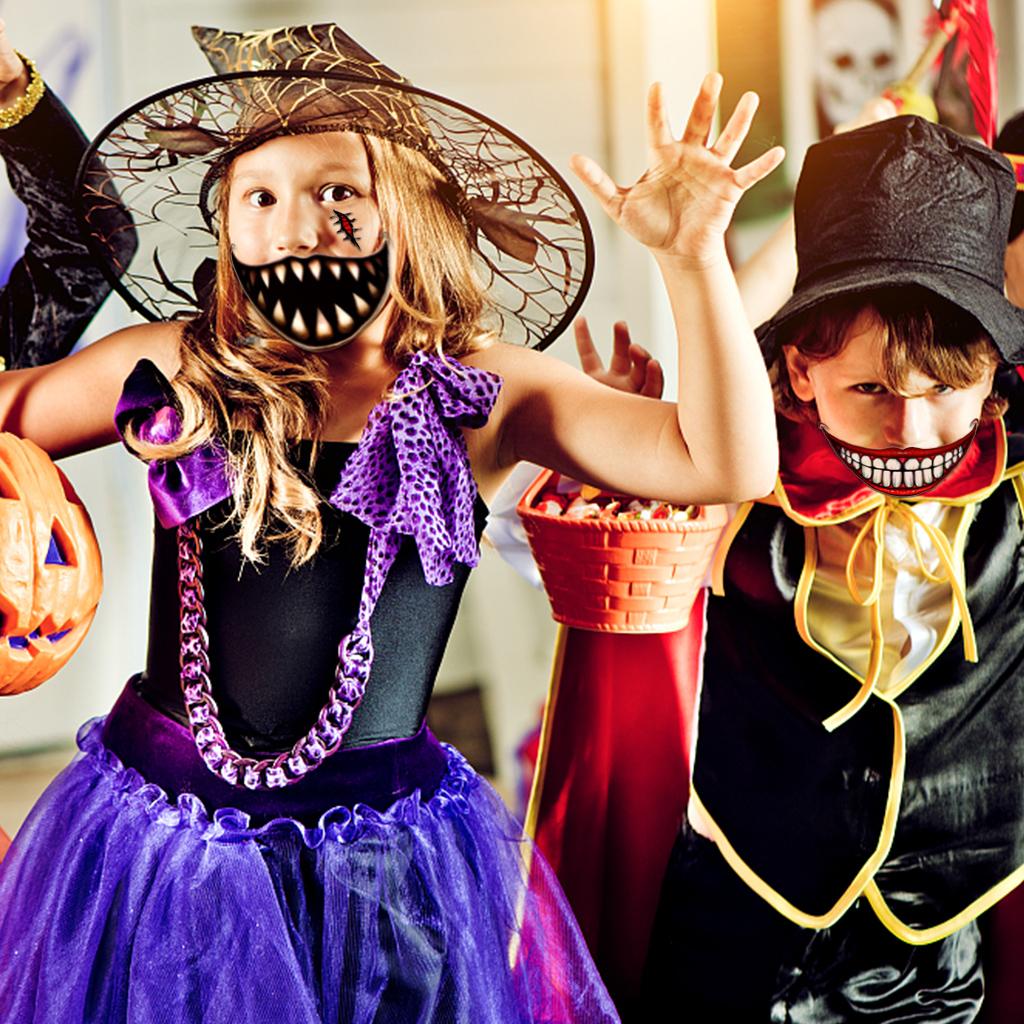 Set Tatuaggi Halloween E Denti Da Vampiro - 13 Pezzi, 5 Fogli Tatuaggi, 4 Paia Denti, Colla, Per Feste