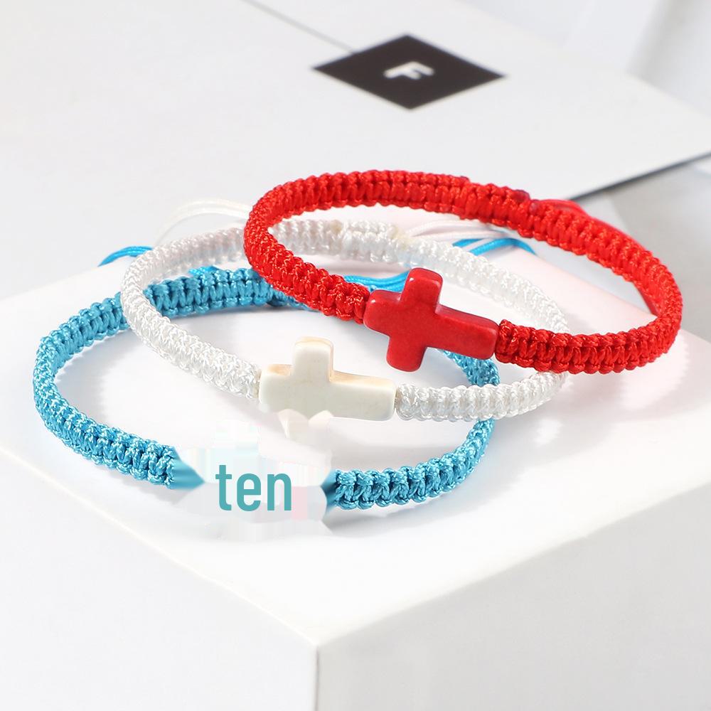 Green and Turquoise Twisted Bow Hand-Woven Bracelet
