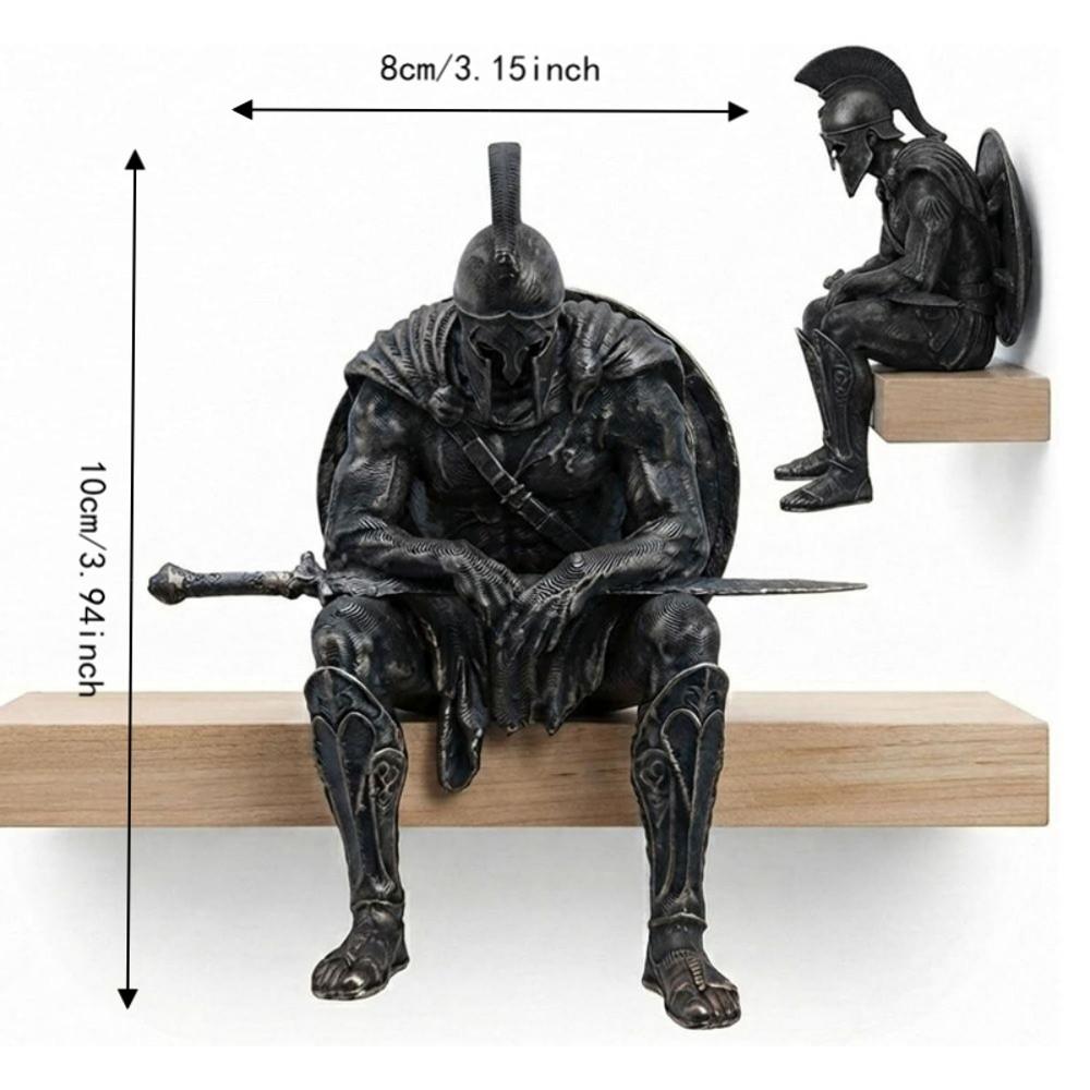 Statua di Guerriero Spartano Vintage Decorazione per Bordo di Libreria Stampata in 3D Decorazione per la Casa