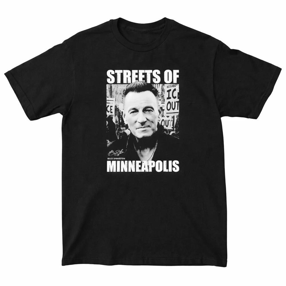 

HOT Bruce Springsteen Streets of Minneapolis Anti ICE T-shirt S-5XL Unisex T-Shirt S