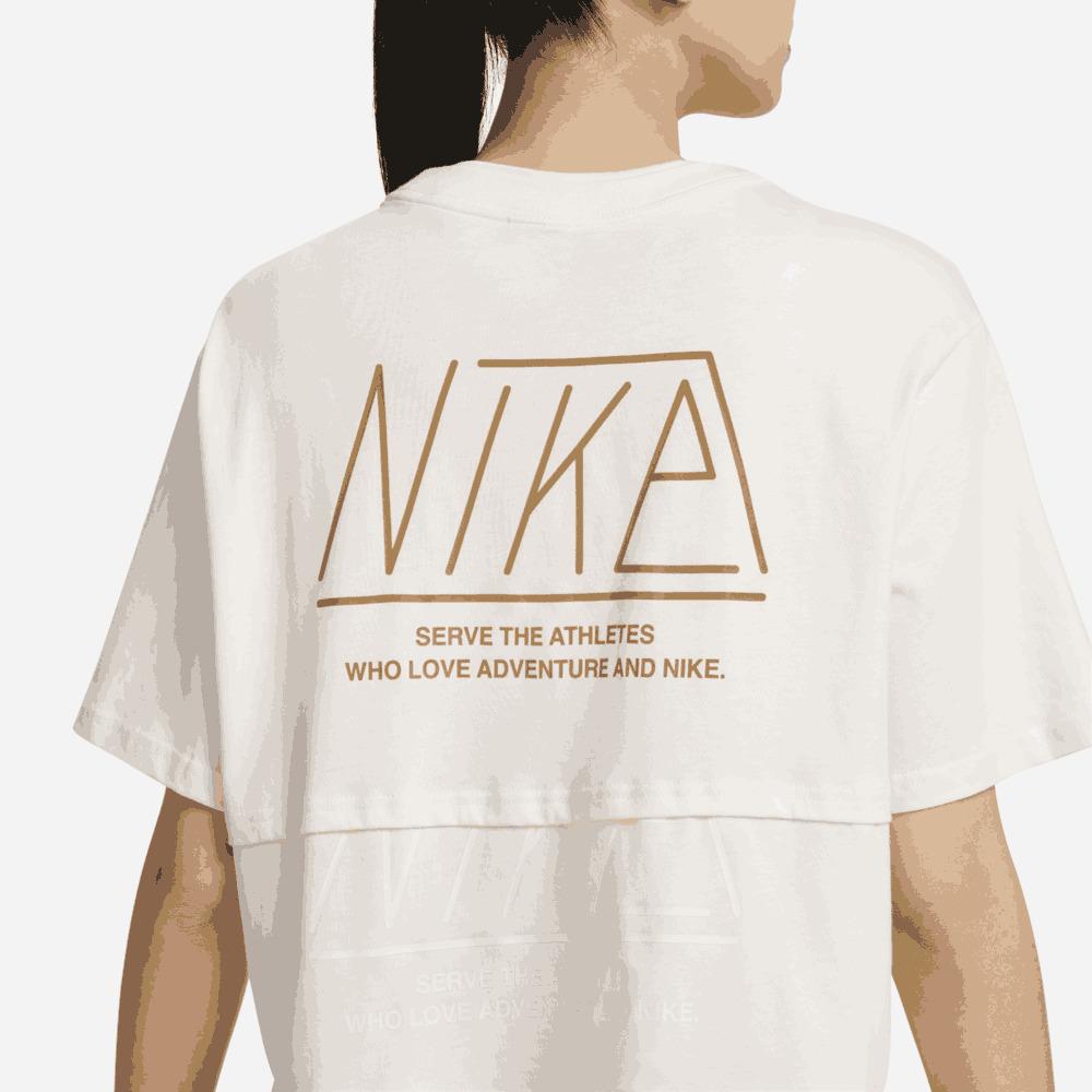 New Nike Women'ss Straight Fit Training T-Shirt White FQ7009-110