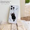 Cartoon problem cat Phone Case For IPhone 17 Pro Max 16 17 15 Pro 14 13 Plus 12 Mini 11 16E 17Air Cases Transparent Soft Covers