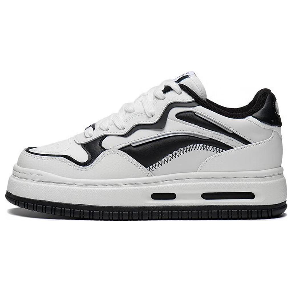 New LiNing Future C1 Durable Breathable Low Top Skateboard Shoes Women's White Black AGCT028-6