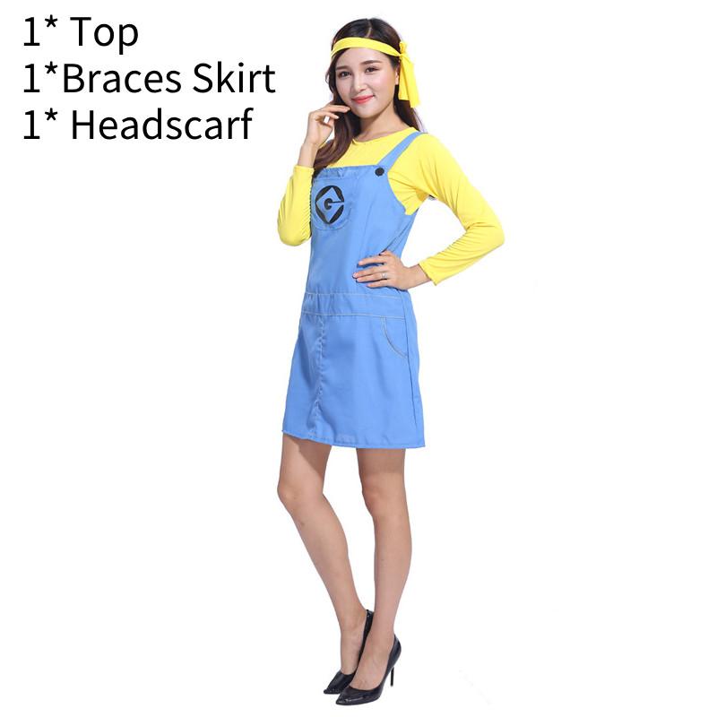 Entzückendes gelbes Minion Cosplay Kostüm für Frauen Perfekt für Halloween-Partys und Events
