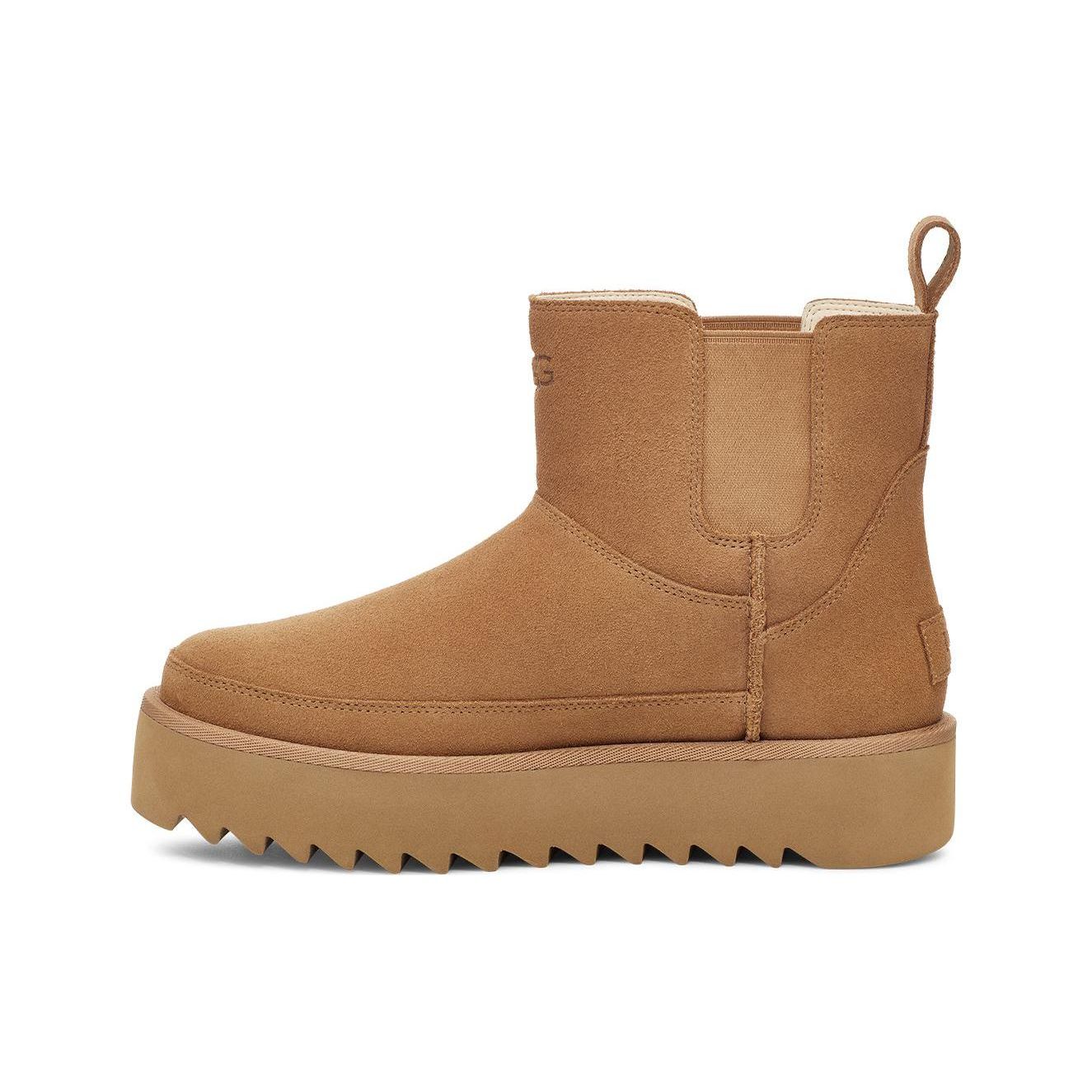 UGG  Chelsea Platform Mini Boot Chestnut
