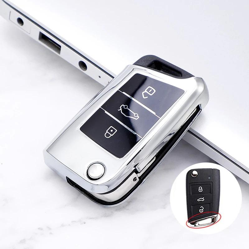 Car Key Case Car Key Full Cover Protection Shell Bag For Vw Volkswagen Polo Tiguan Passat B8 Golf 4 5 6 Mk4 Jetta Lavida Skoda