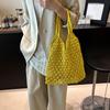 and-Woven Bag Women Handmade Hollow Handbag Female Shoulder Bag Big Capacity Summer Casual Travel Beach Tote Purse